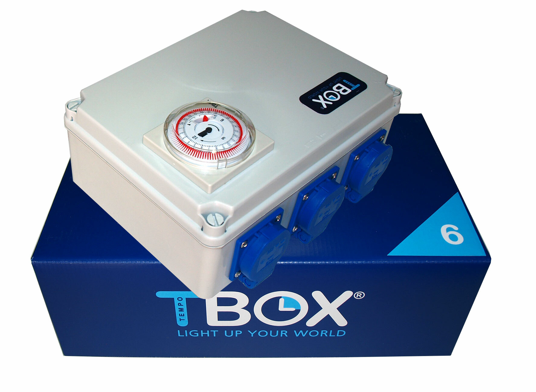 Таймер TBox 6 для подключения ламп в гроубоксах и теплицах (6x600W)