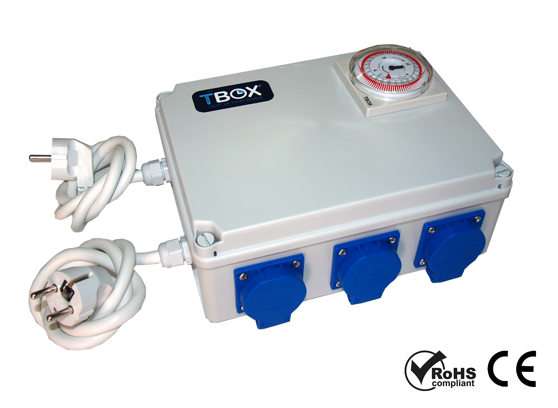 Таймер TBox 6 для подключения ламп в гроубоксах и теплицах (6x600W)