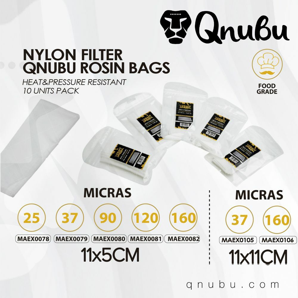 Qnubu Rosin Press Bags - мешочки для экстракции по технике Rosin (11 x 5 см., 10 шт.)