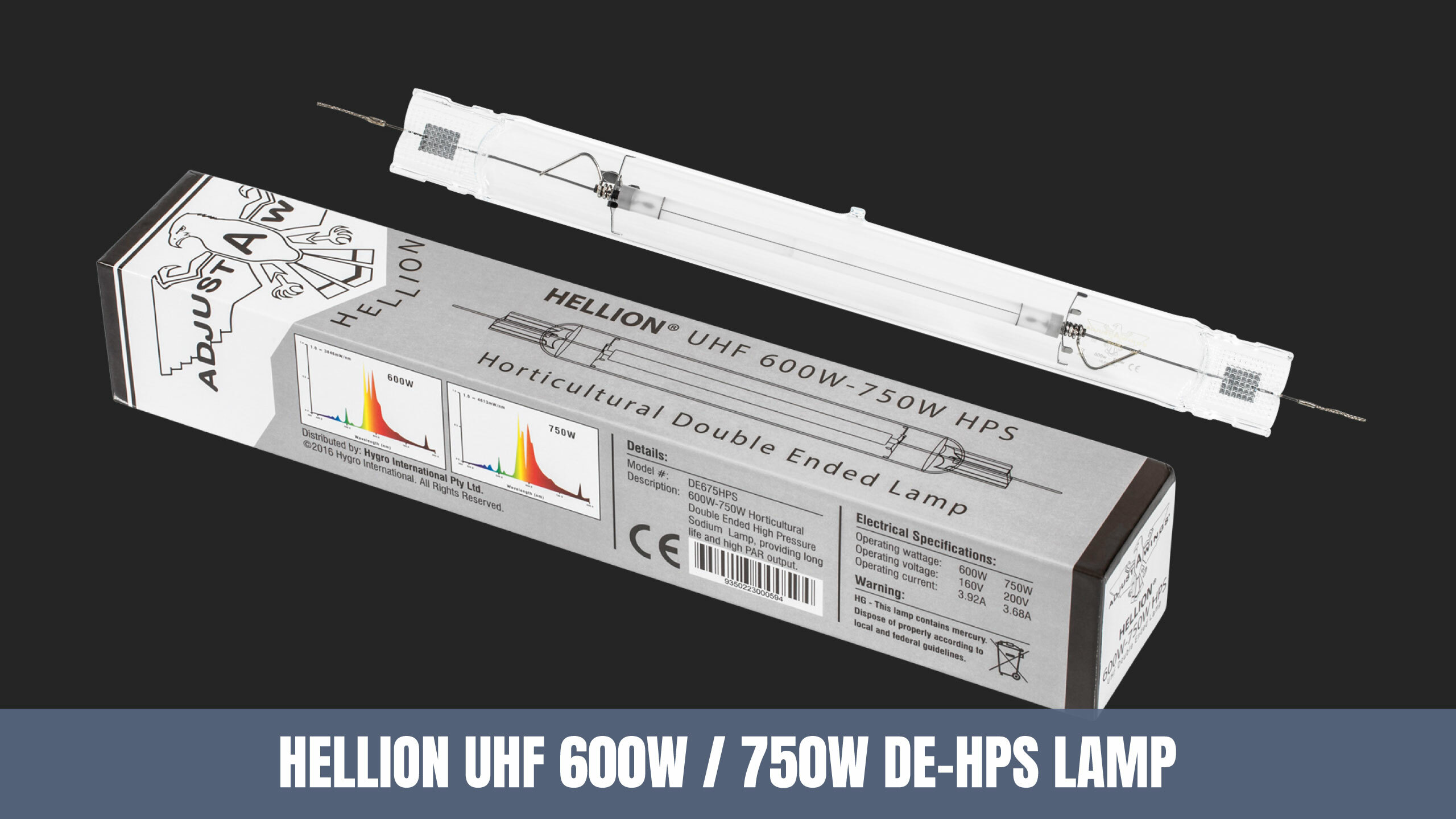 Осветительный комплект Adjust-A-Wings Hellion 600/750W DE-HPS