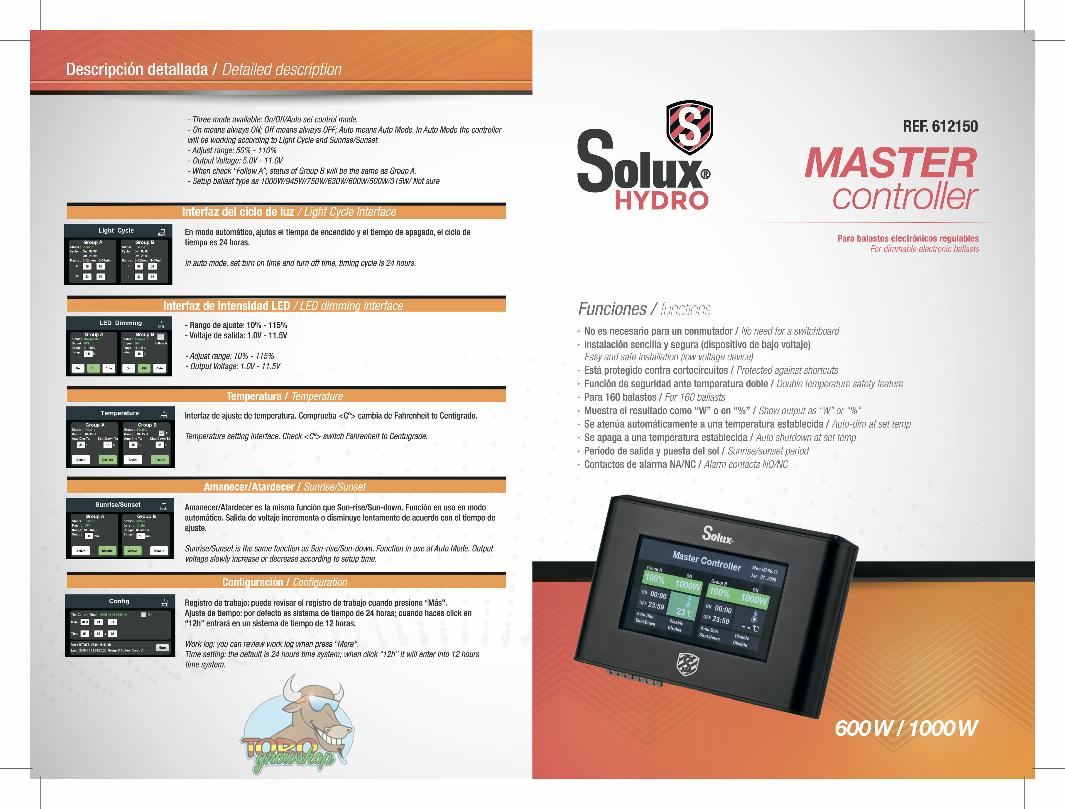 Контроллер Solux для управления светильниками (до 160 шт. в 2 теплицах)