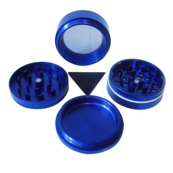 Гриндер алюминиевый цветной из 4 частей с отсеком для трихом SGO (40 мм.)
