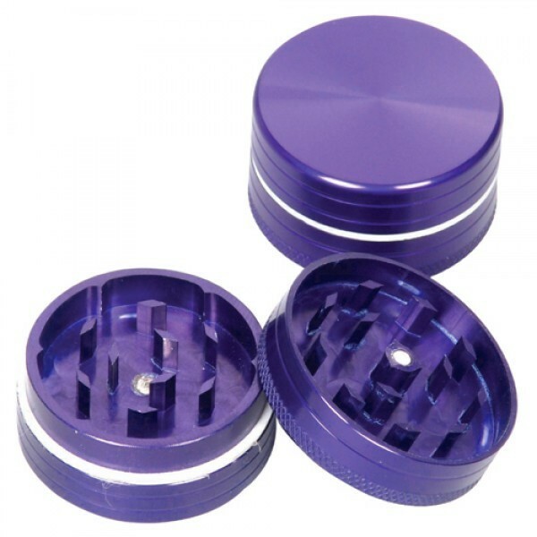 Гриндер алюминиевый цветной из 2 частей с магнитным замком CNC (40 мм.)