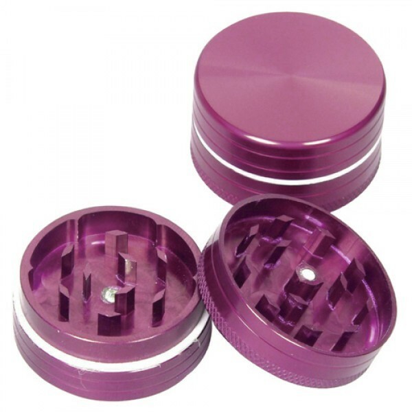 Гриндер алюминиевый цветной из 2 частей с магнитным замком CNC (40 мм.)