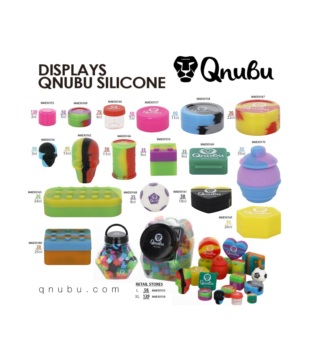 Силиконовые емкости Qnubu для хранения Rosin - Mix