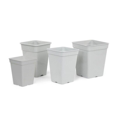 Горшки квадратные белые для растений разных размеров 00705