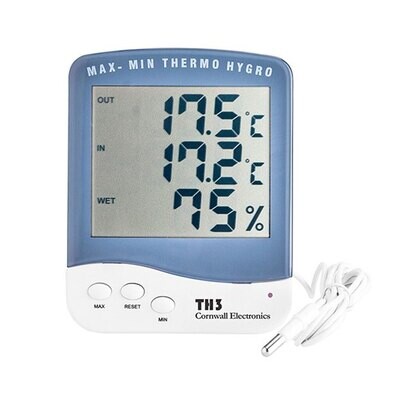 Цифрофой термогигрометр с большим экраном Cornwall Electronics 07845