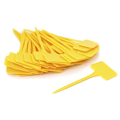 Желтые колышки для обозначения сорта растения 01390