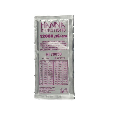 Калибровочный раствор EC 12.88 от Hanna Instruments (пакетик 20 миллилитров) 00168