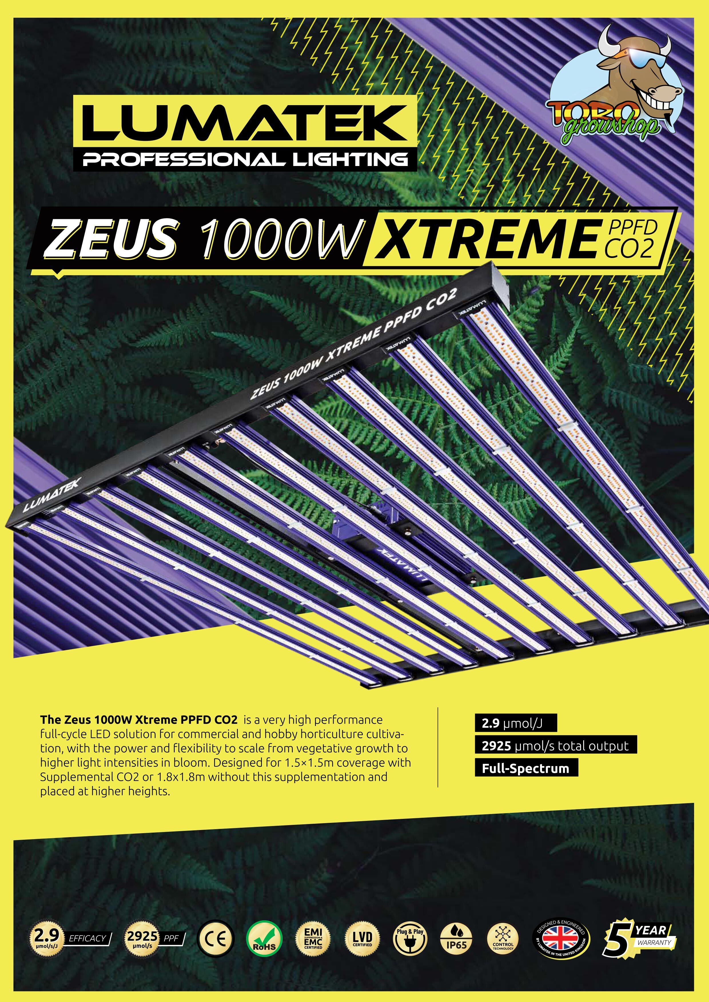 LED система Lumatek ZEUS 1000W Xtreme PPFD CO2
