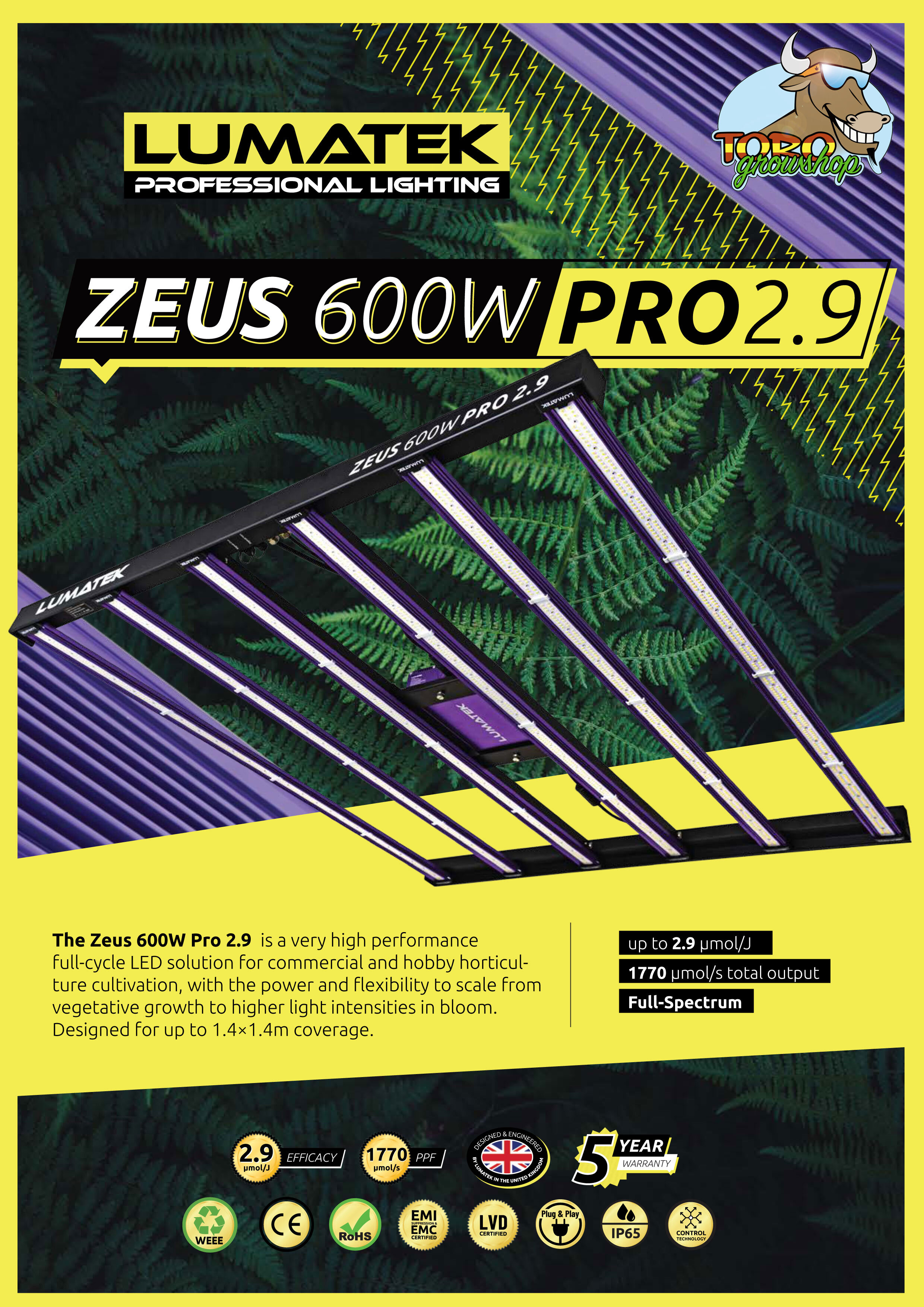 LED система Lumatek Zeus 600W Pro 2.9 LED
