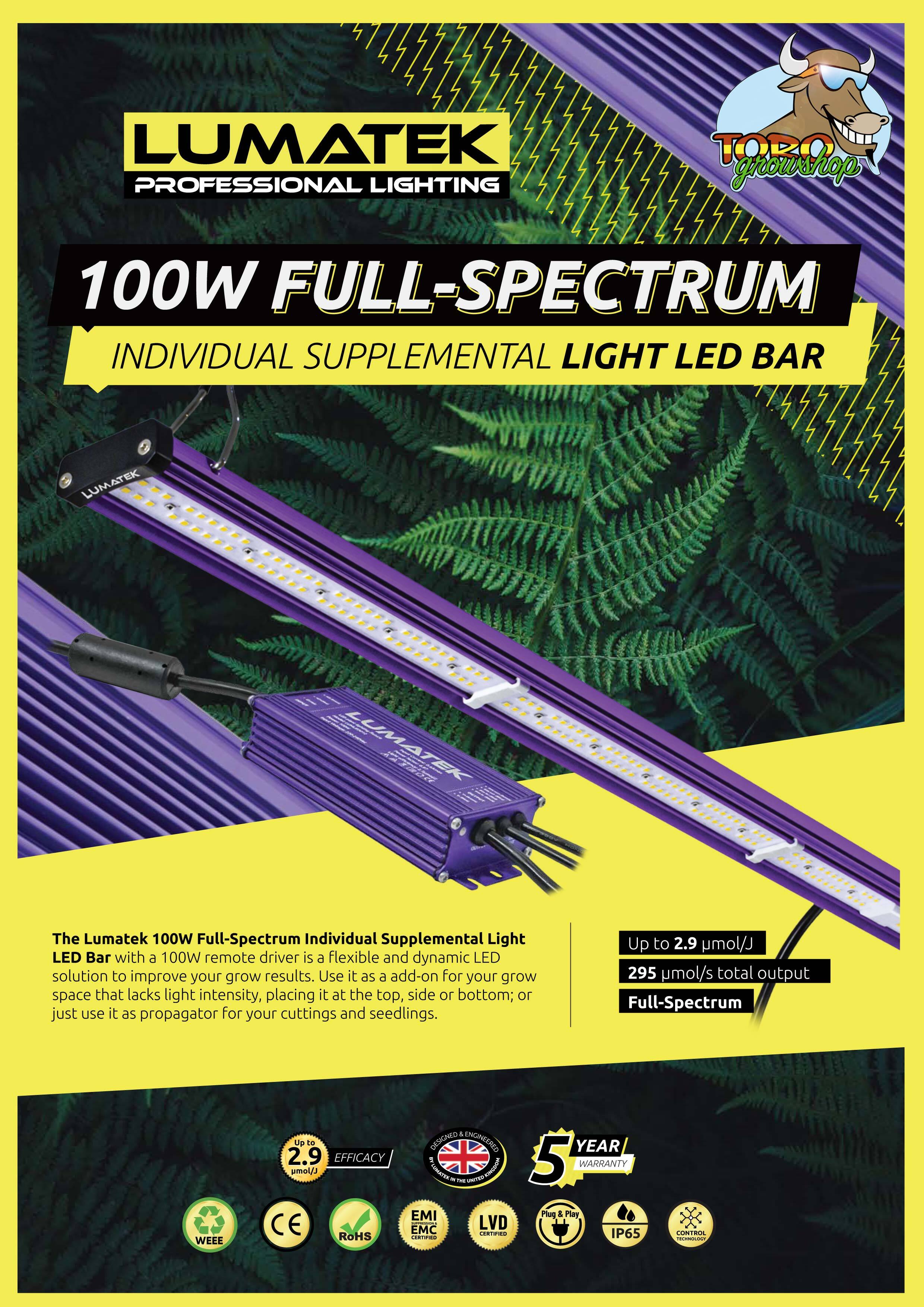 LED Lumatek 100W 2.9 - лампа полного спектра индивидуальная