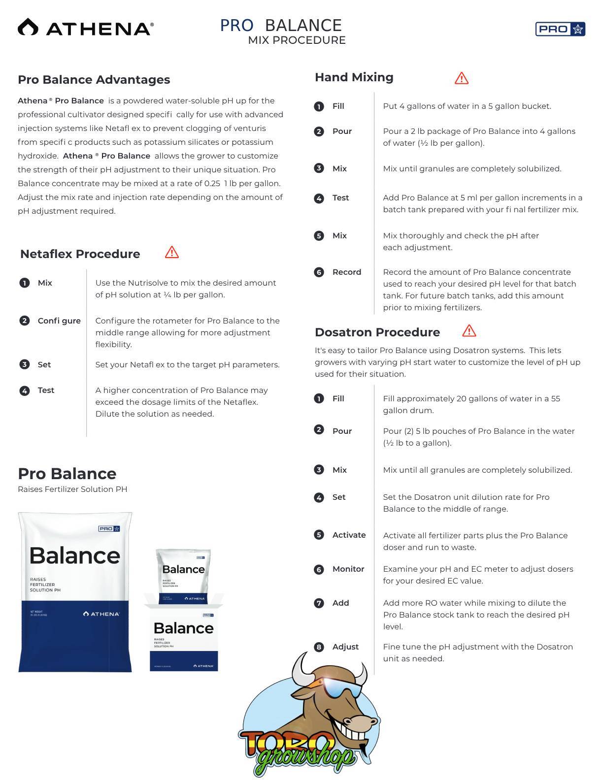 Athena Pro Balance - удобрение для стабилизации pH в сухом виде