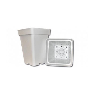 Горшки квадратные белые для растений разных размеров