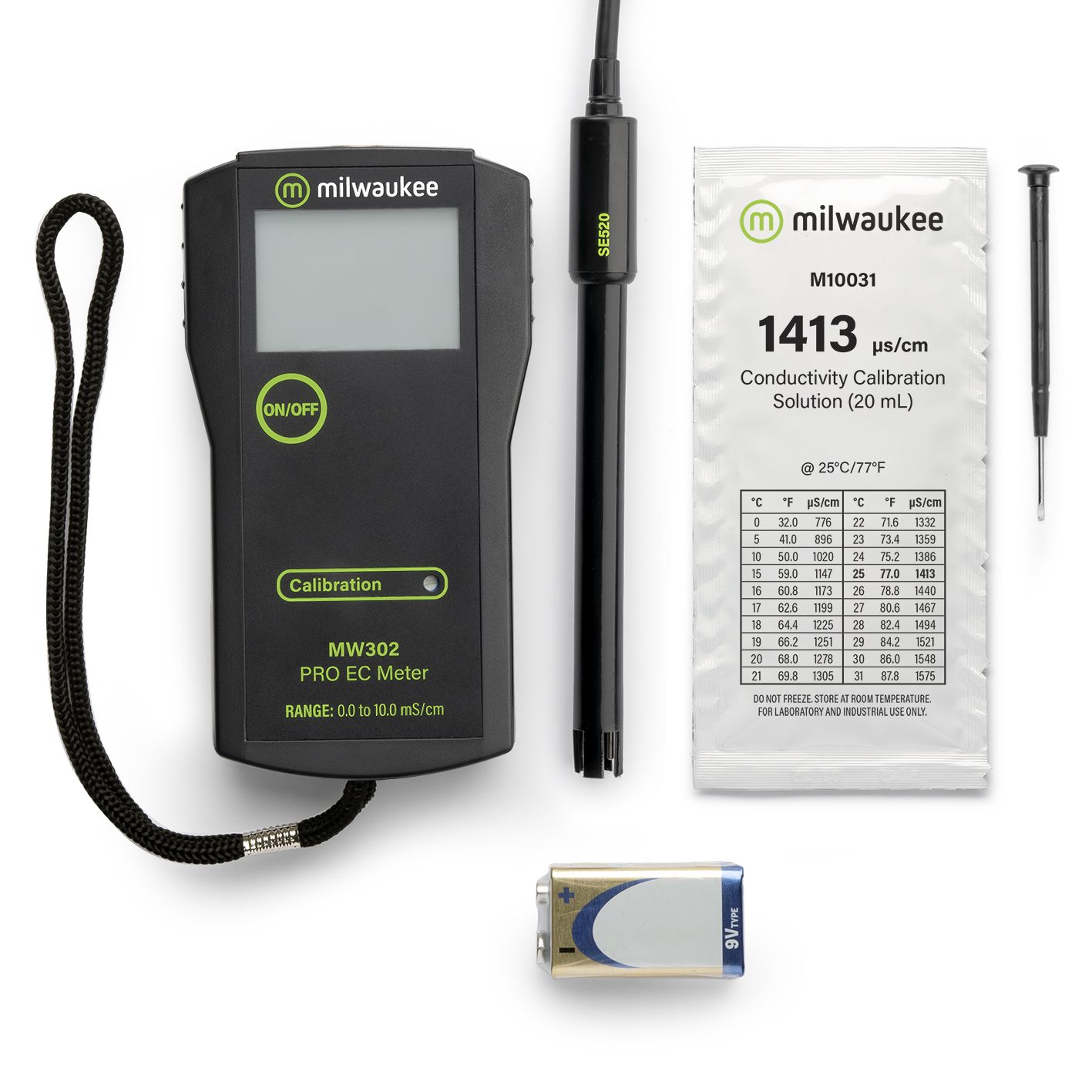 Измеритель электропроводности EC высокого диапазона Milwaukee MW302 Pro