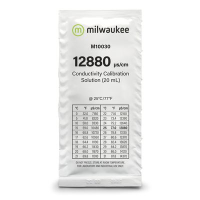 Калибровочный раствор Milwaukee M10030B EC 12.88 в пакетиках 20 мл. 03147