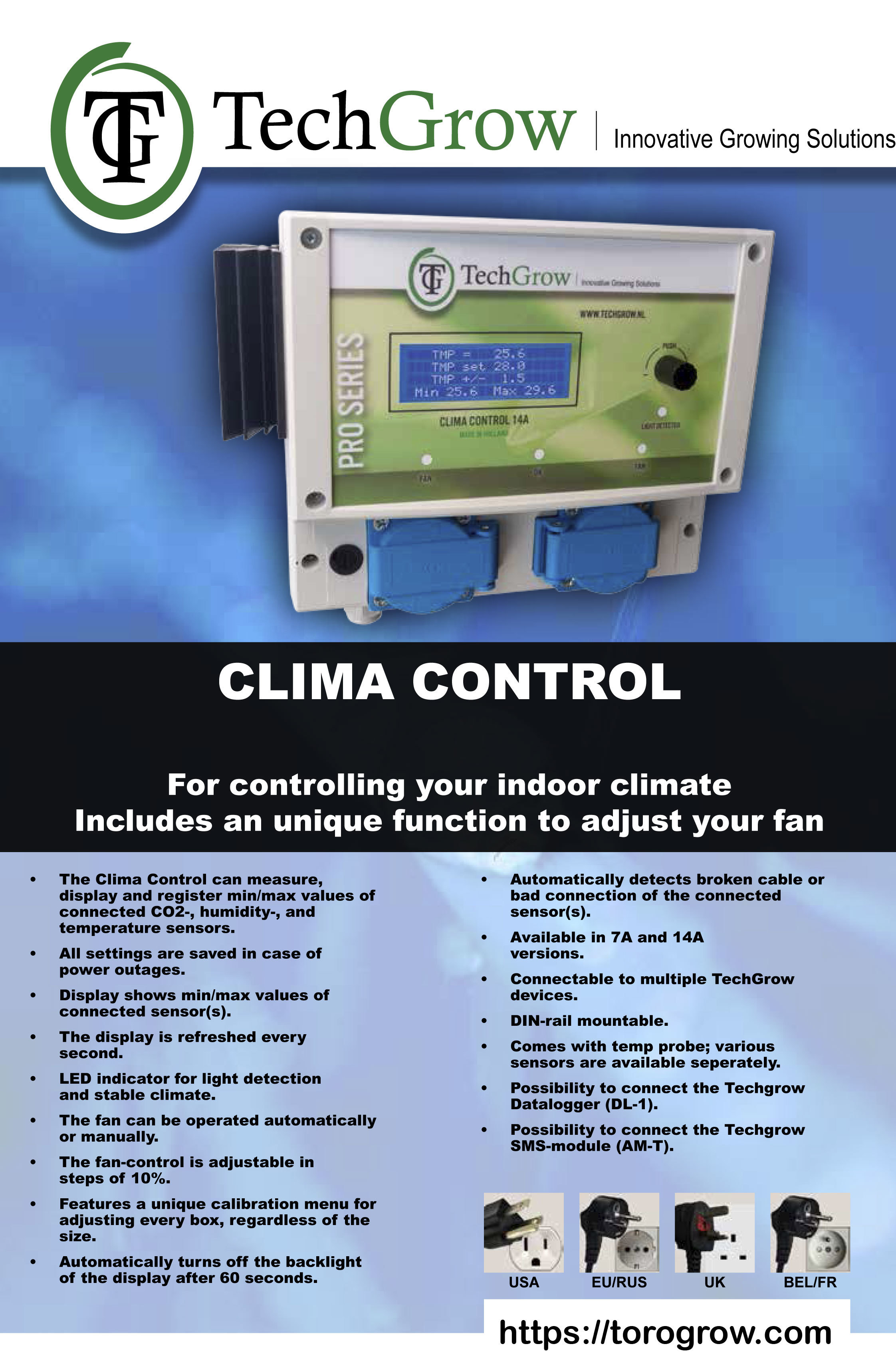 TechGrow Clima Control (климат-контроллер для гроубоксов и теплиц)