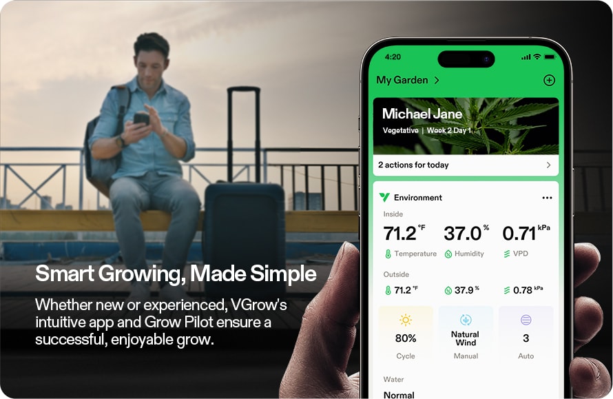 VGrow Smart Grow Box - комплект &quot;все в одном&quot; для выращивания куста (45.7x45.7x121.9 см.)