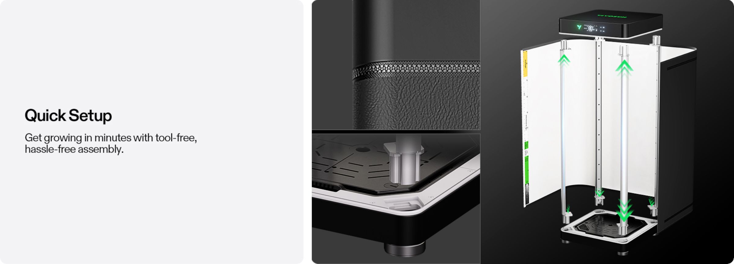 VGrow Smart Grow Box - комплект &quot;все в одном&quot; для выращивания куста (45.7x45.7x121.9 см.)