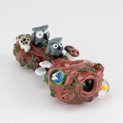 Empire Glassworks - трубка для травки ручной работы "Совы" 10115