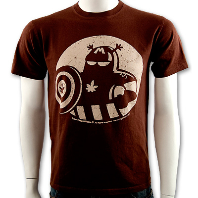 Футболка Los Cogollitos (Шишечки) - Капитан Марихуана (коричневый фон) 03128