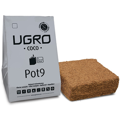Кокосовый субстрат UGro Pot9 - горшок 9 литров (18x18x6.5 см.) 00812