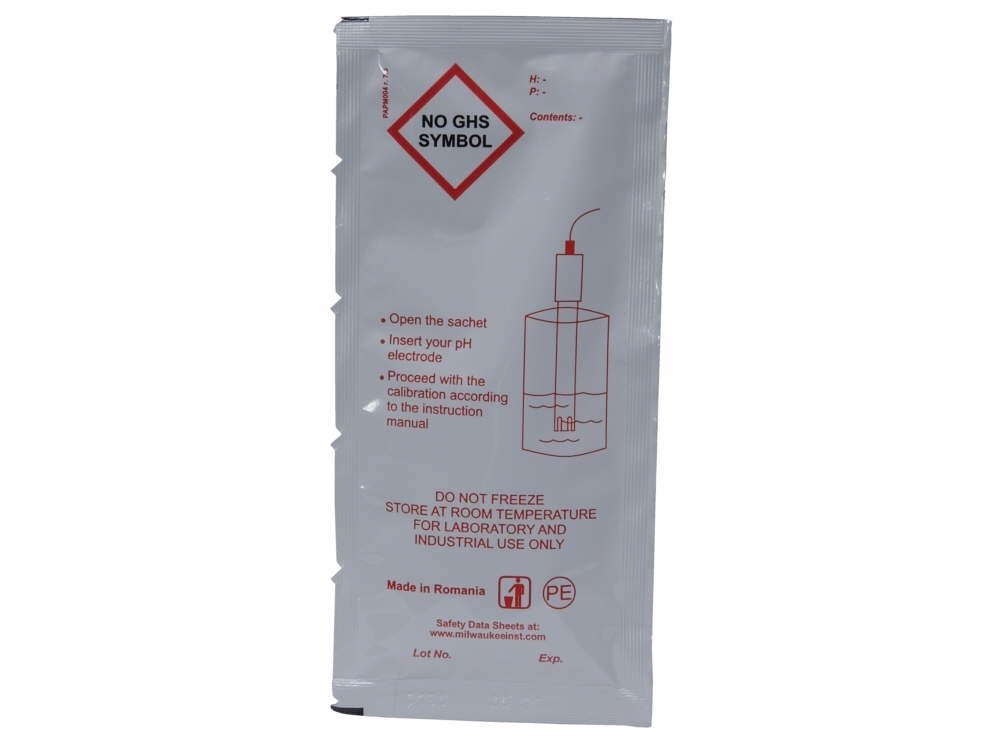 Калибровочный раствор Milwaukee pH 4.01 в пакетиках 20 мл.