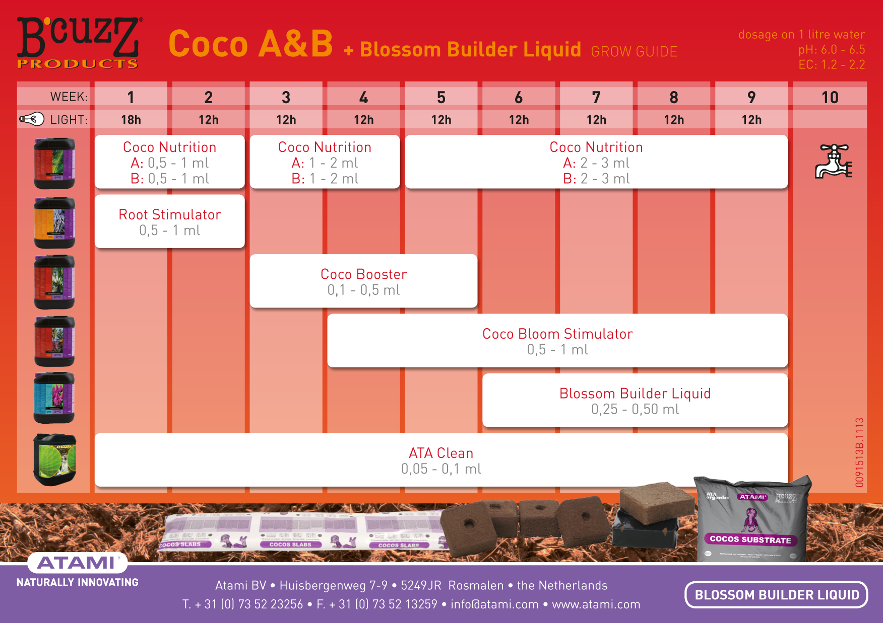 Кокосовый субстрат Atami B'cuzz (50 литров)