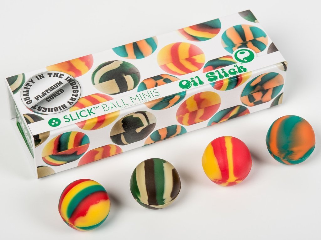 Slick Ball Mini - силиконовые шары для хранения липких концентратов и BHO (4 штуки)