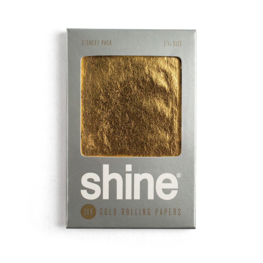 Бумага для косяков Shine из золота 24K (2 штуки)