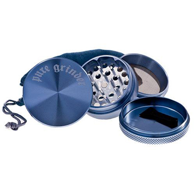Металлический гриндер Pure Grinder из 4 частей с отсеком для сбора трихом 04865