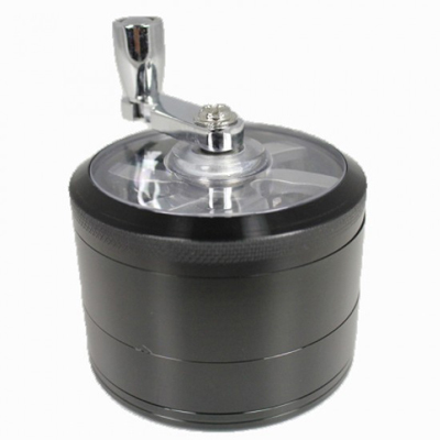 Гриндер алюминиевый из 4 частей с отсеком для кристаллов и ручкой для измельчения SGO (50-56 мм.) 04387