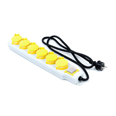 Удлинитель влагозащищенный 6 розеток 3500W 05554