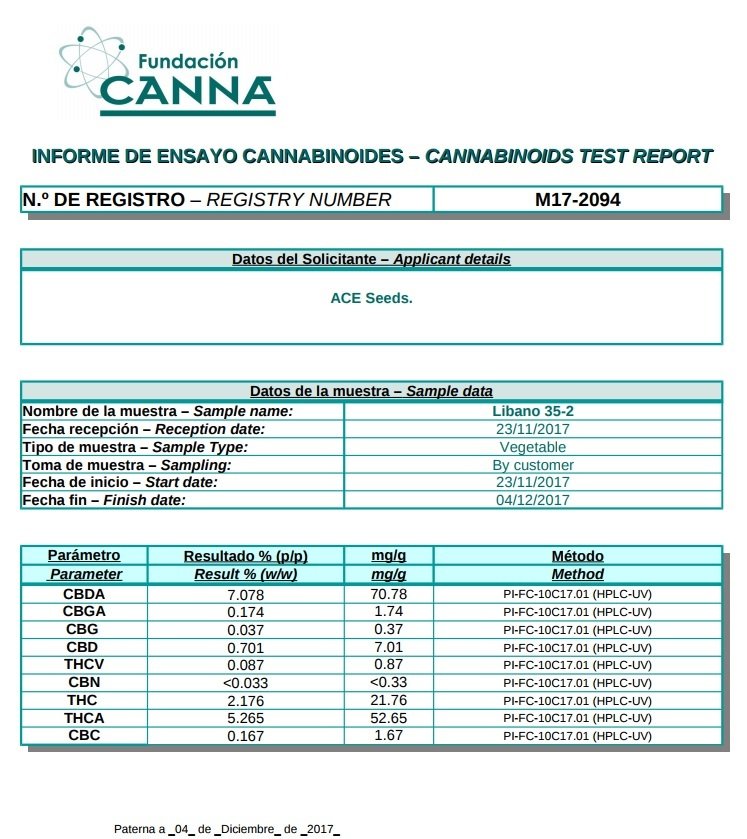 Ace Seeds - Lebanese (reg.)