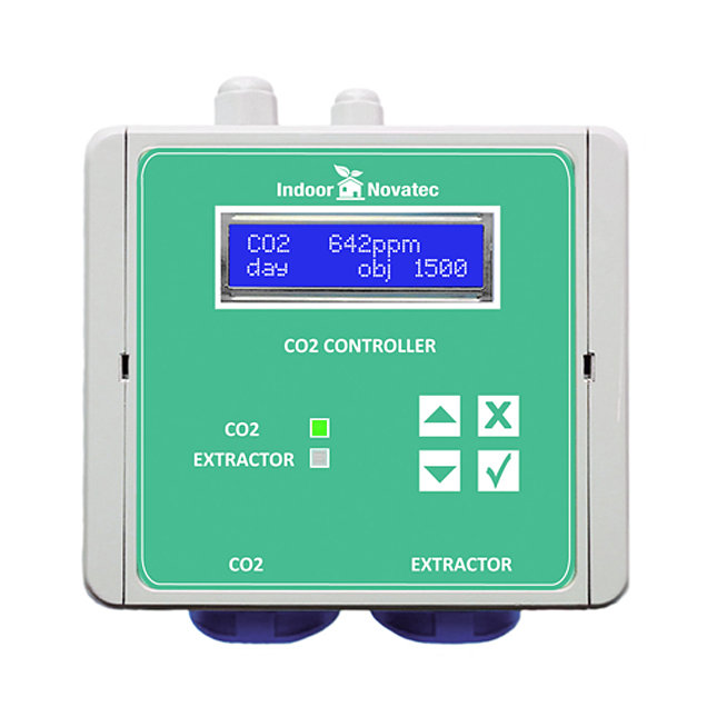 Контроллер уровня Co2 и скорости вращения вентиляторов в гроубоксе Indoor Novatec