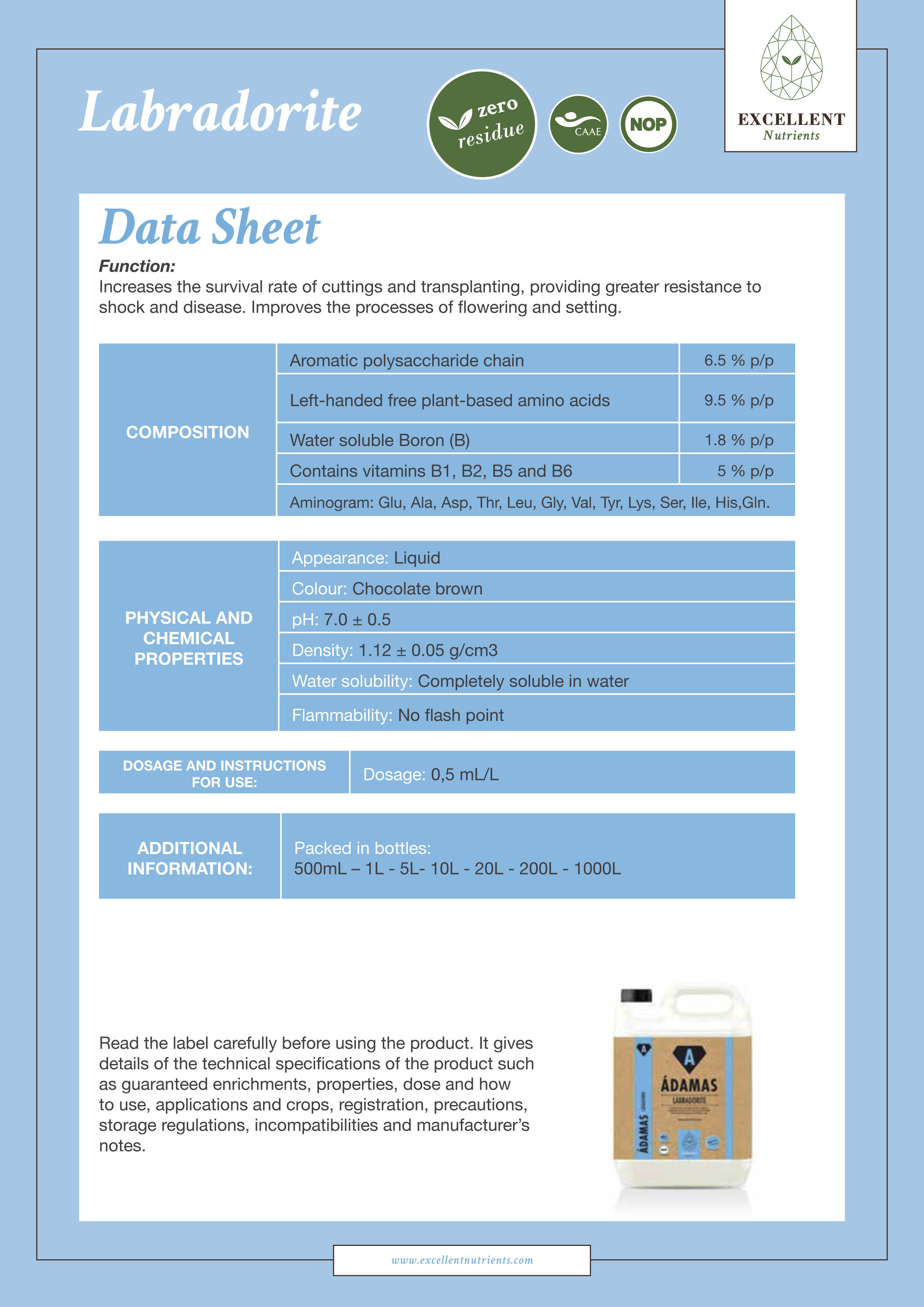 Excellent Nutrients - Labradorite (витаминный биостимулятор для каннабиса)