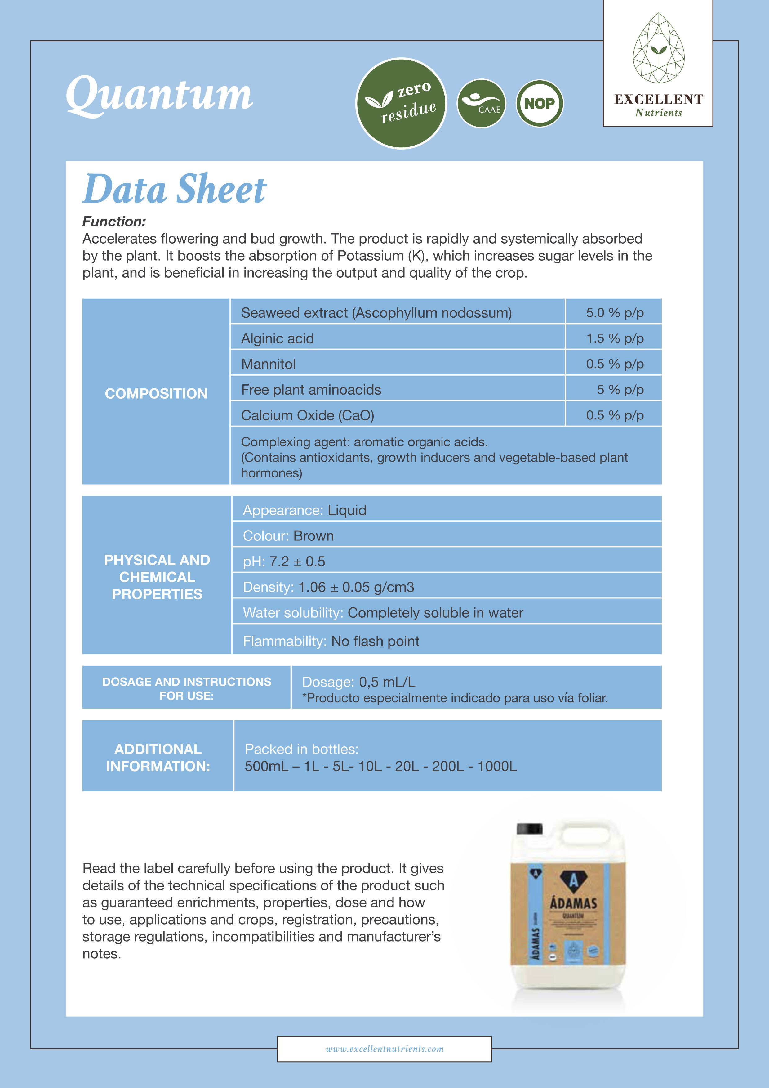 Excellent Nutrients - Quantum (стимулятор цветения каннабиса)