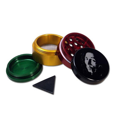 Гриндер алюминиевый Rasta из 4 частей с отсеком для кристаллов SGO 04388