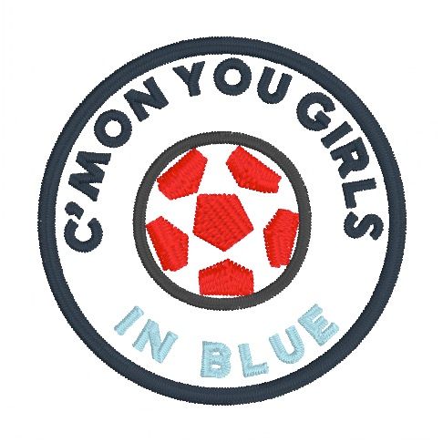 C&#39;Mon You Girls in Blue Chicago Soccer Patch
