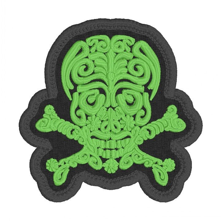 Scroll Skull and Crossbones