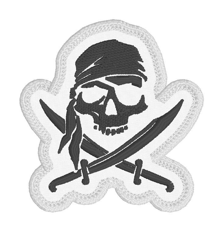 Pirate Skull with Sabers
