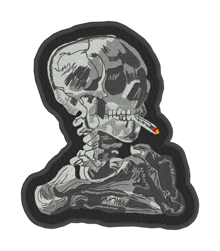 Smoking Skeleton Patch