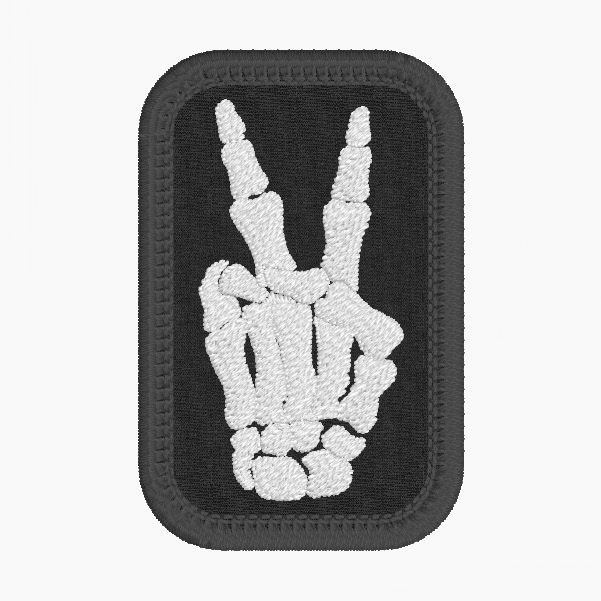 Peace Sign - Skeleton Hand Version