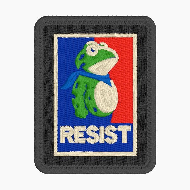 Obey Portland Protest Frog Patch