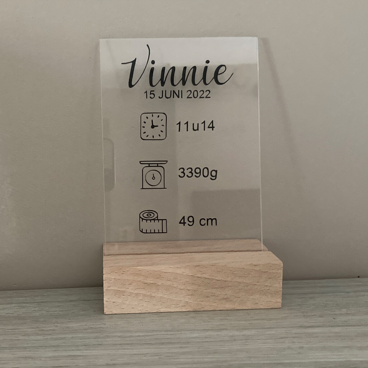 Doorzichtig plaatje met tekst