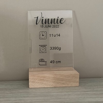 Doorzichtig plaatje met tekst