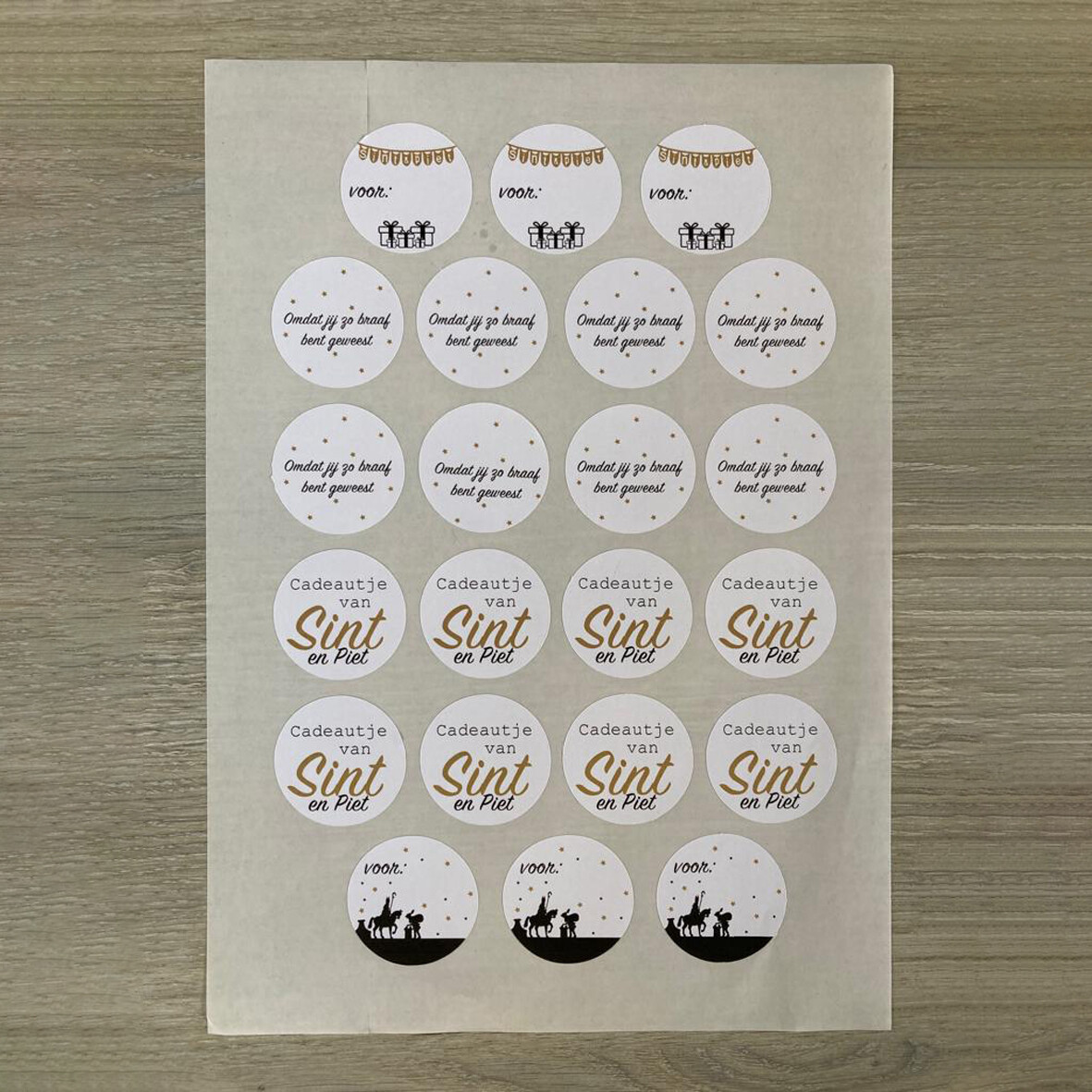 Ronde stickers Sinterklaas