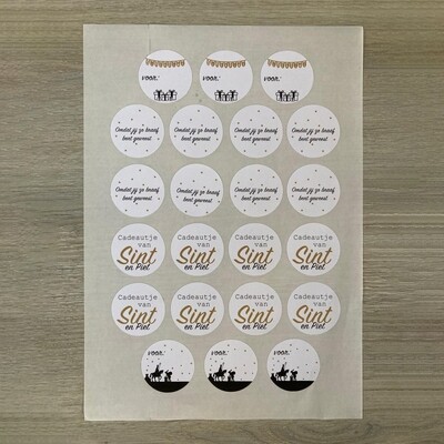 Ronde stickers Sinterklaas
