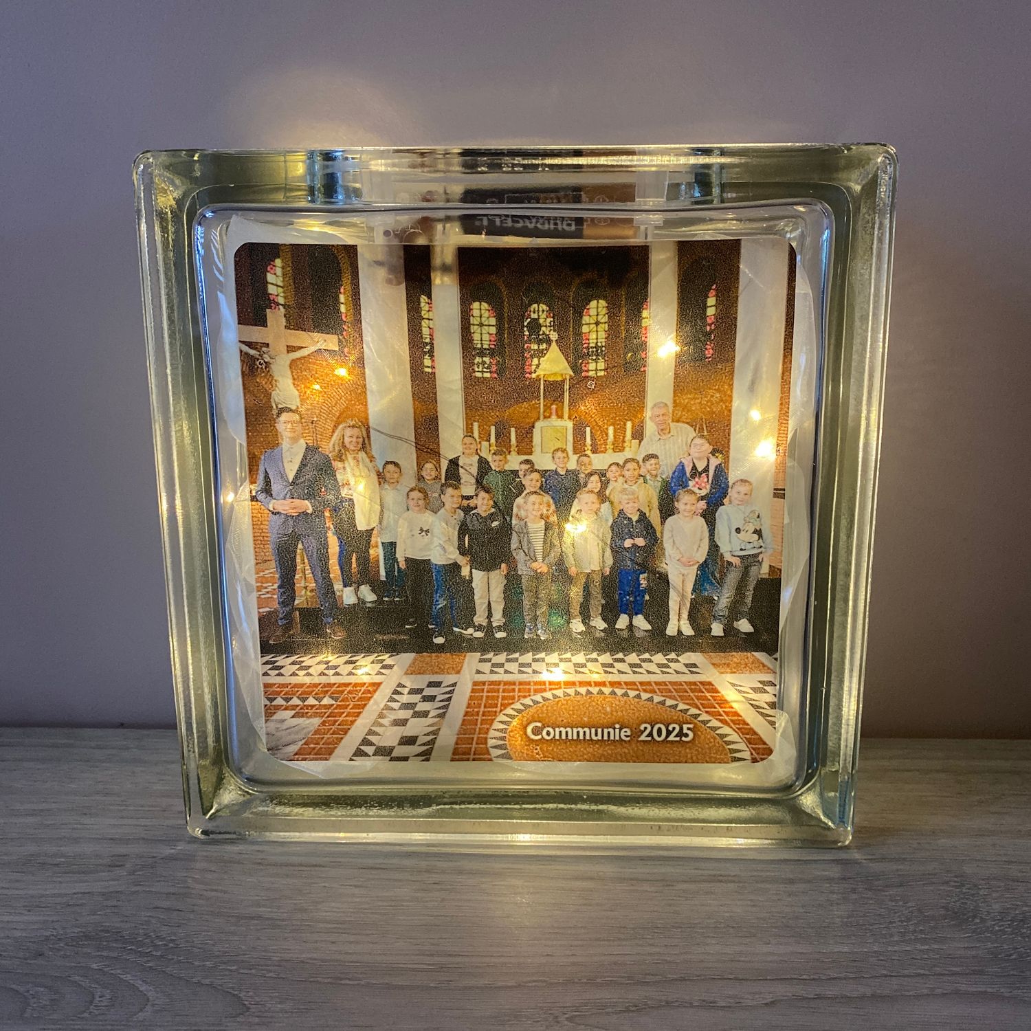 Glasdallen met lampjes