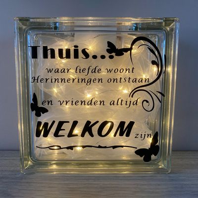 Glasdallen met lampjes